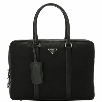 PRADA プラダ バッグ コピー TESSUTO SAFFIANO ビジネスバッグ VA0702064002 ブラック ナイロン カーフ